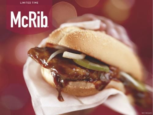 McDonald's McRib Sandwich Is Back Through Nov. 14