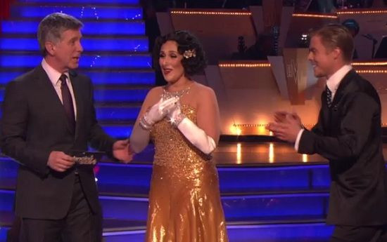 Talk show host Ricki Lake, 43, on the show Dancing with the Stars, October 24, 2011.