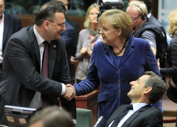 Petr Necas, Angela Merkel, Nicolas Sarkozy