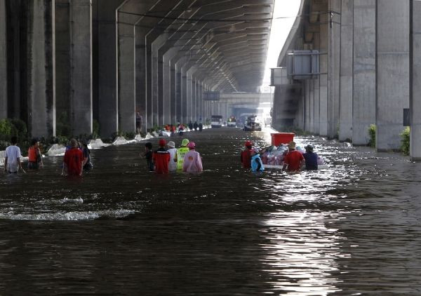 Flooded Street in Bangkok