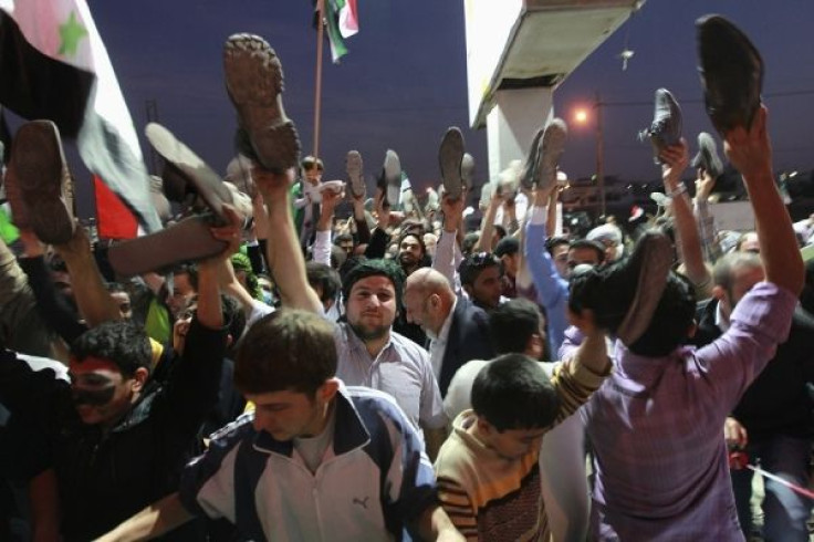 Syrian protesters living in Jordan