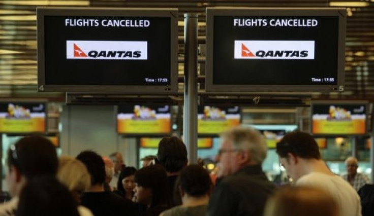 Stranded Qantas passengers