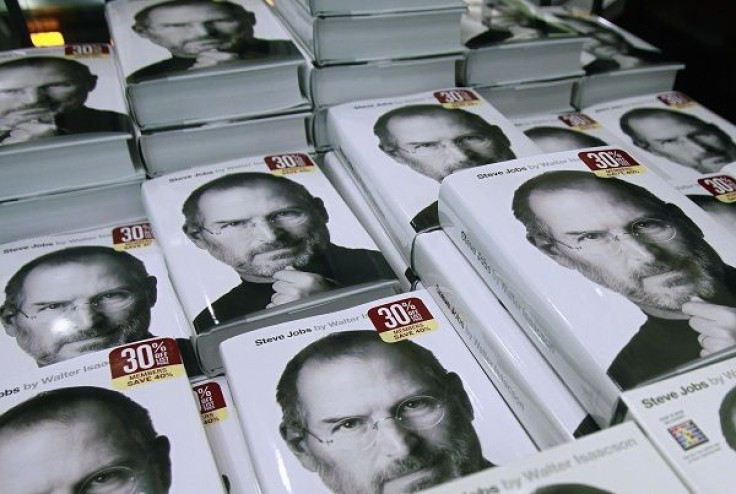 Copies of the new biography of Apple CEO Steve Jobs by Walter Isaacson are displayed at a bookstore in New York October 24, 2011.