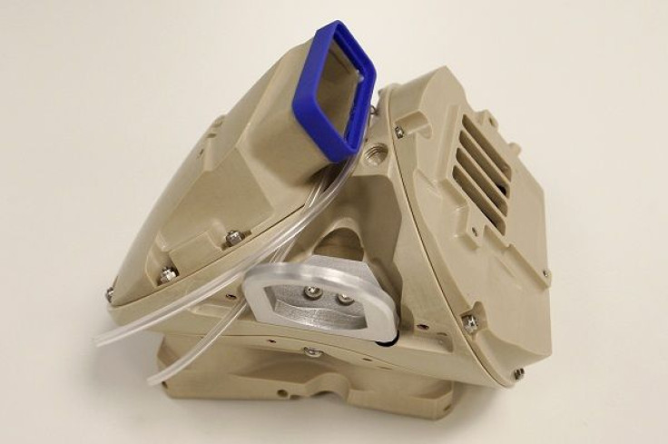 A component of an implantable artificial heart is seen at the biomedical laboratory which will produce models to be used in clinical tests on humans in Velizy, west of Paris October 27, 2009.