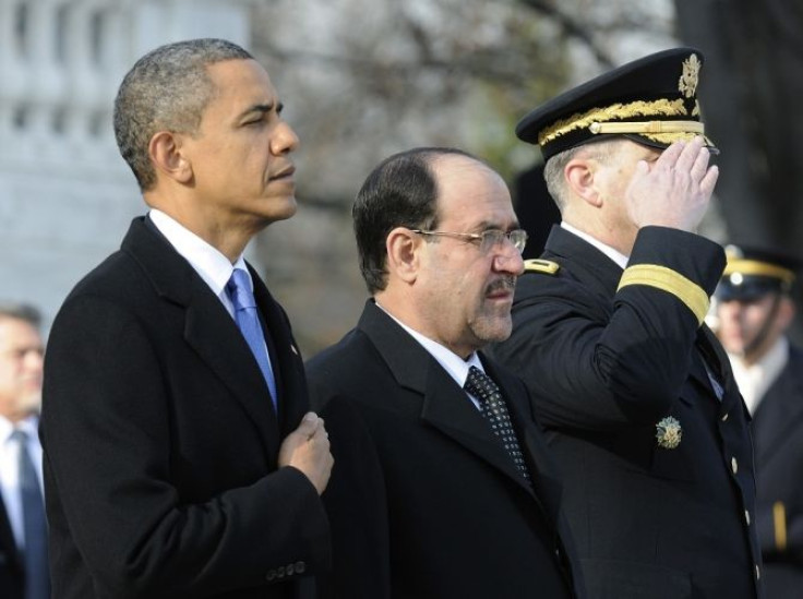 U.S. President Barack Obama (L) and Iraq's Prime Minister Nuri al-Maliki