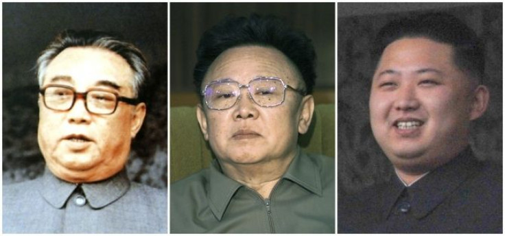 Kim Jong Il, along with father (left) and son (right)