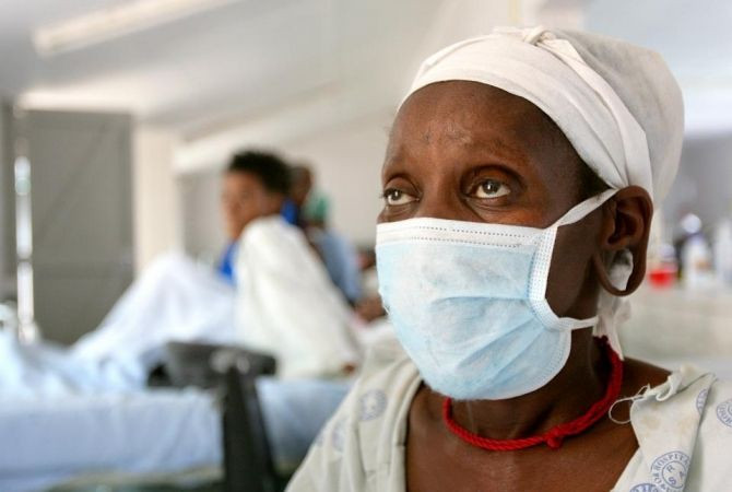 A patient who tested positive for extreme drug resistant tuberculosis (XDR-TB) awaits treatment at a rural hospital at Tugela Ferry in South Africa's impoverished KwaZulu Natal province.