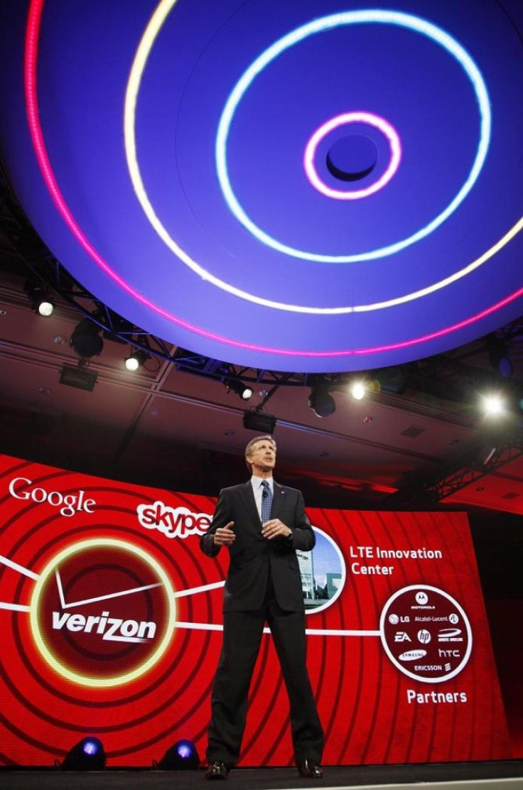 Verizon Wireless President and CEO Dan Mead speaks at the Verizon news conference on the opening day of the Consumer Electronics Show (CES) in Las Vegas