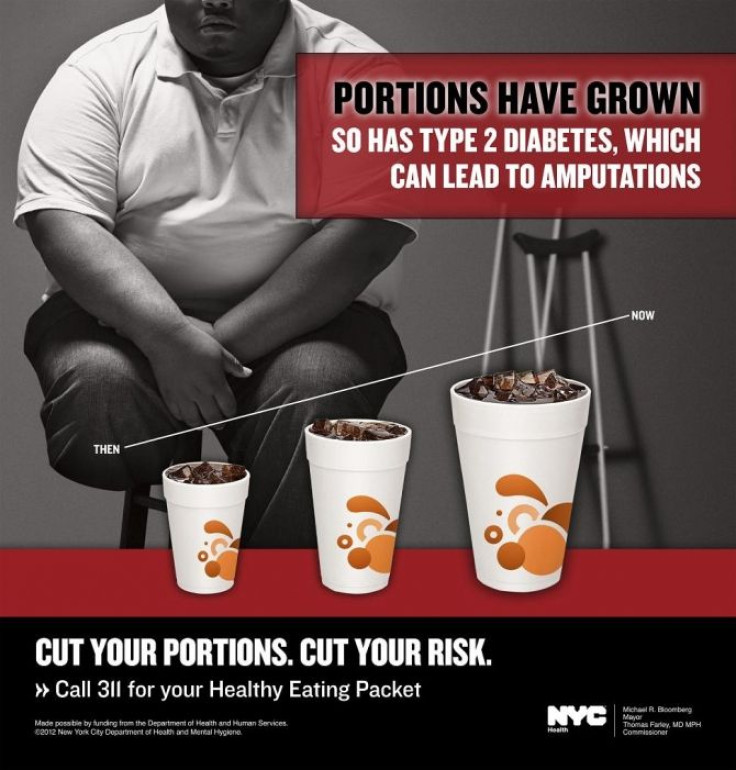Advertisement to fight obesity created on behalf of the New York City Department of Health