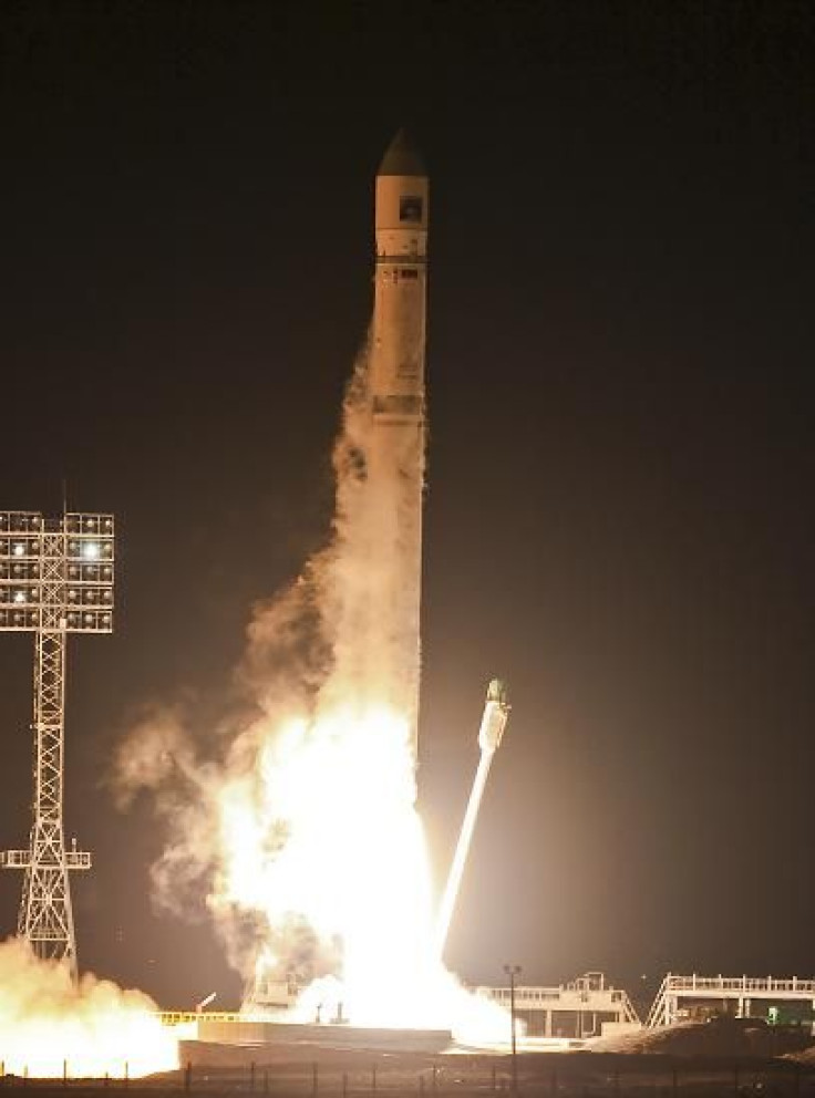 The Zenit-2SB rocket blasts off from its launch pad at the cosmodrome Baikonur November 9, 2011.