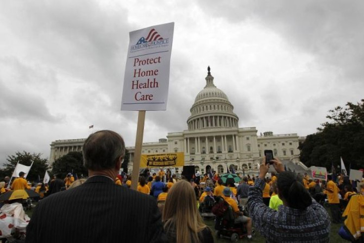 People with disabilities rally at the Capitol Building in Washington, September 21, 2011.