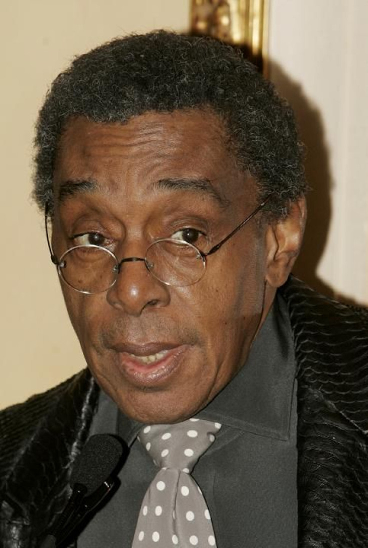 Don Cornelius producer of the 19th annual Soul Train Music Awards show speaks at press conference.