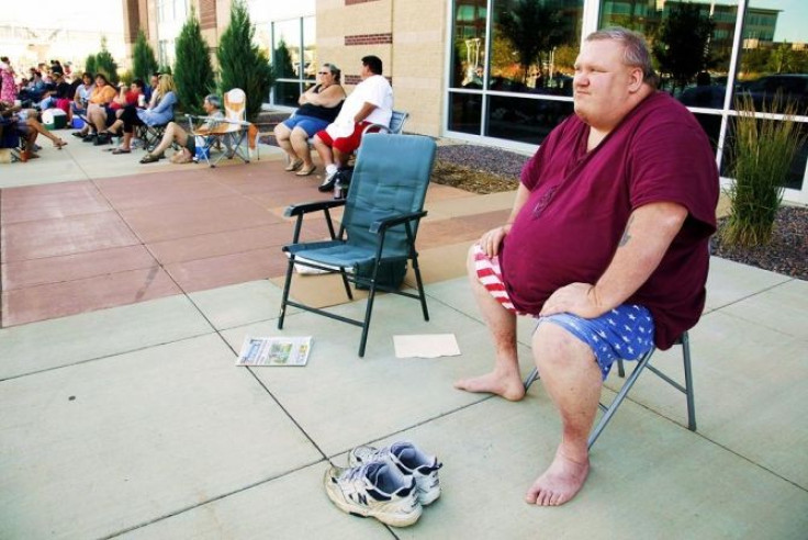 Clifford Clark, weighing 485 pounds waits in line for an open casting call for season 11 of &quot;The Biggest Loser&quot; television show in Broomfield, Colorado July 17, 2010.