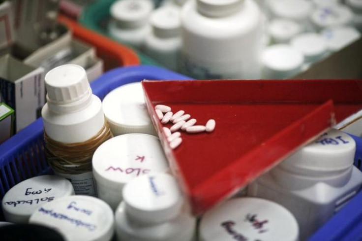 Medicines for HIV-positive patents are seen at a Medecins Sans Frontieres-Holland's clinic in Yangon