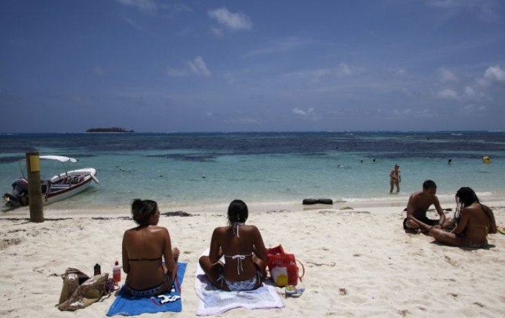 Tourists on Beach