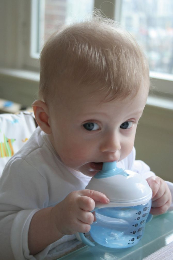 baby with bottle