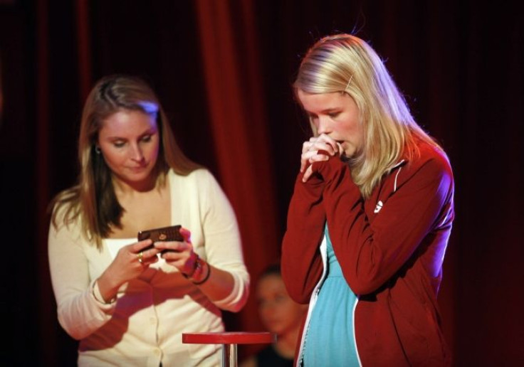 Kate Moore, 15, winner of the National Texting Championship