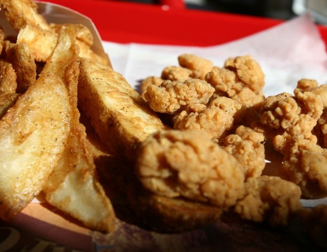 chicken and fries