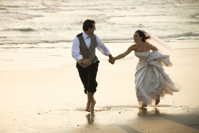 Married Couple Running