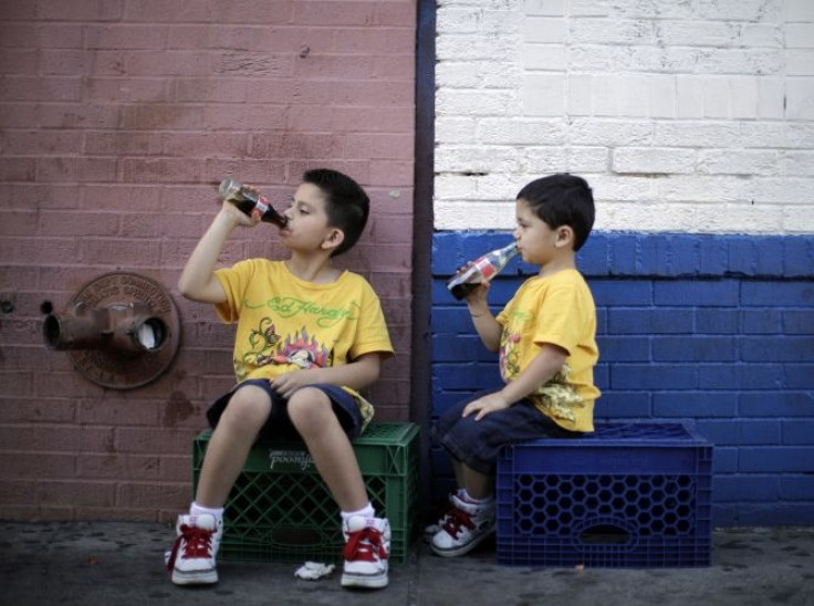 boys drink soda