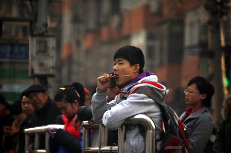 Chinese Teen Eating