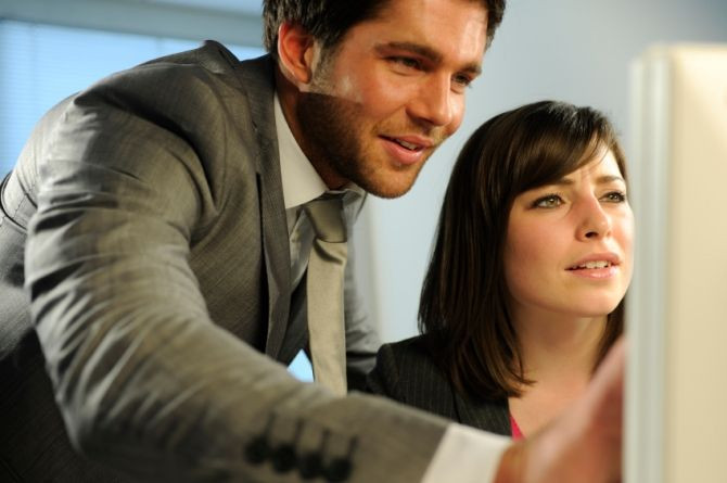business people using computer