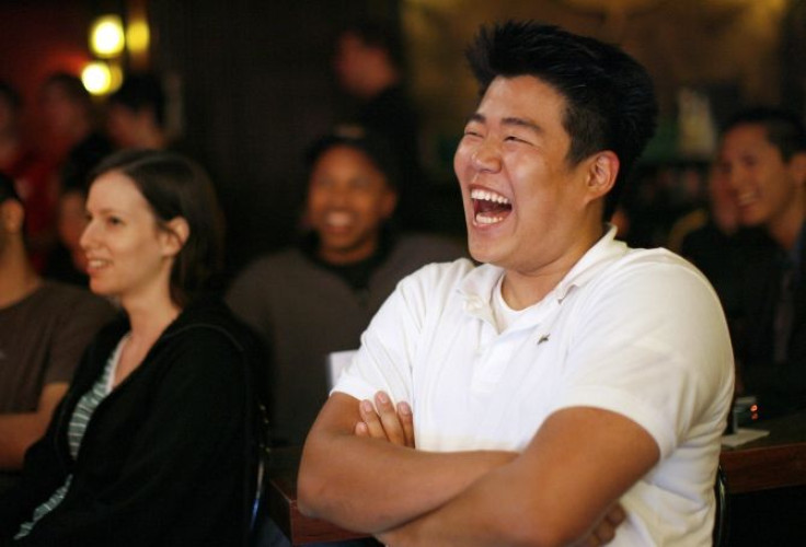 man laughing