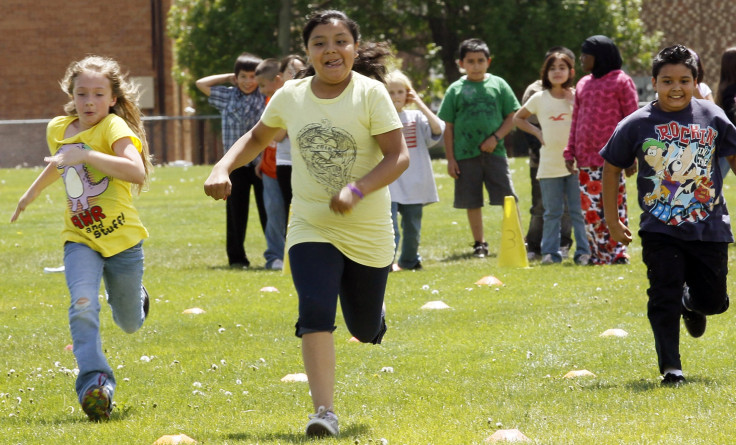 children running