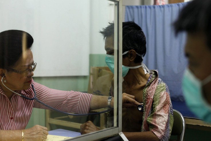 doctor checks tuberculosis patient in Indonesia