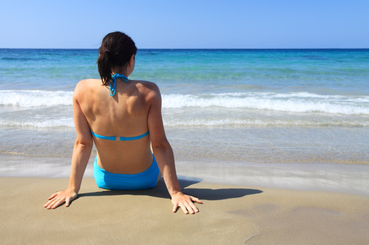 woman on beach