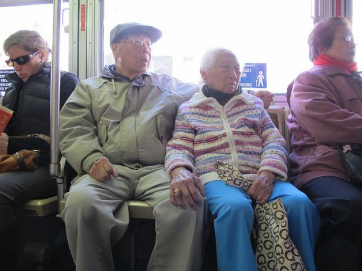 Elderly Couple on Bus