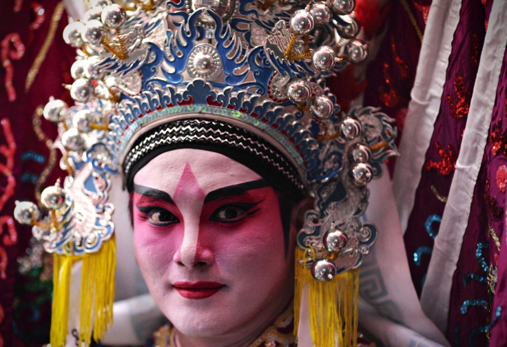 Singaporean actor in traditional opera costume.