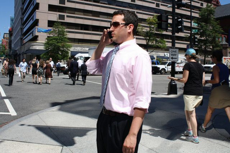 man in pink shirt