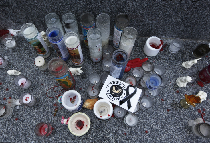 Candles honoring the victims of the Sandy Hook Elementary school shootings in Newtown, Connecticut