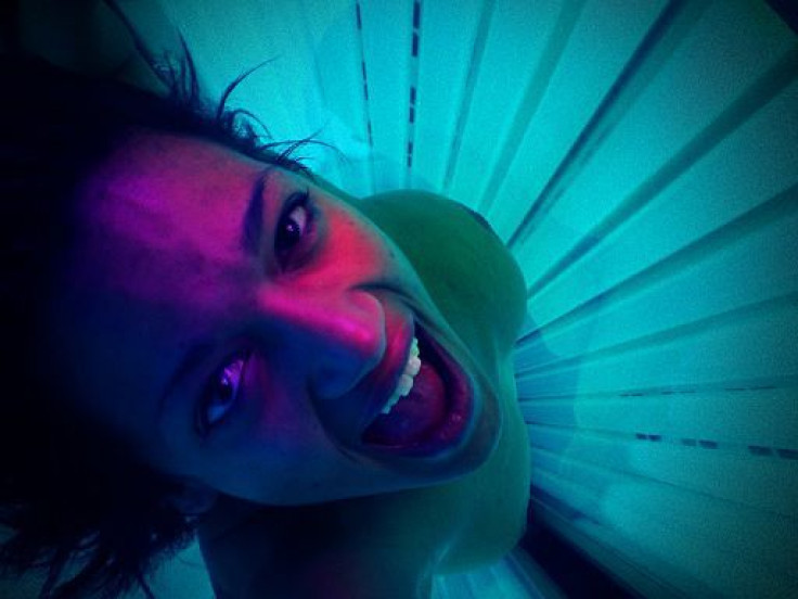 Tanning bed woman