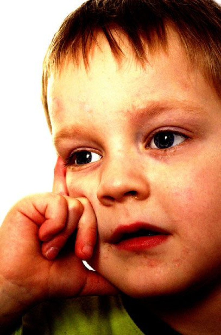 A child thinking.