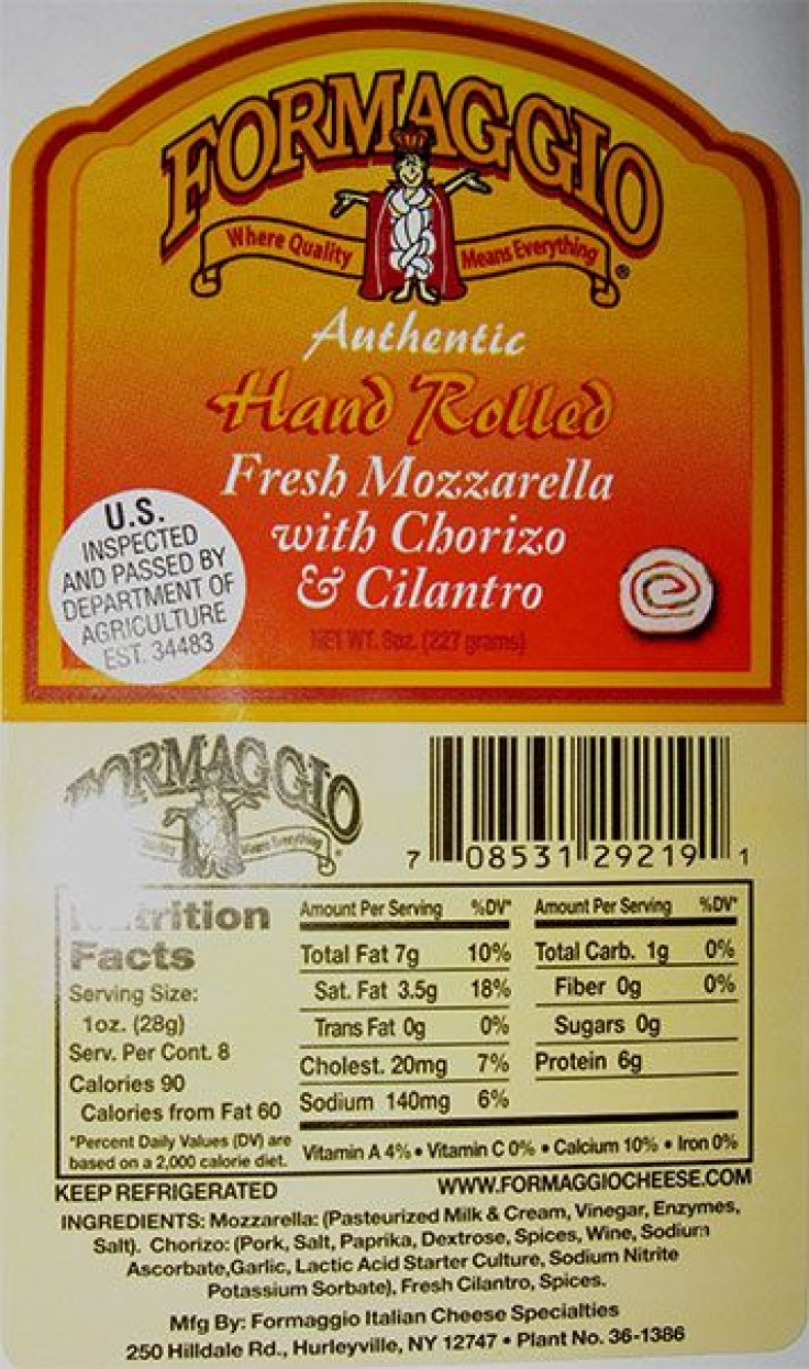 Mozzarella Cheese Recall for Unlisted Soy Allergen