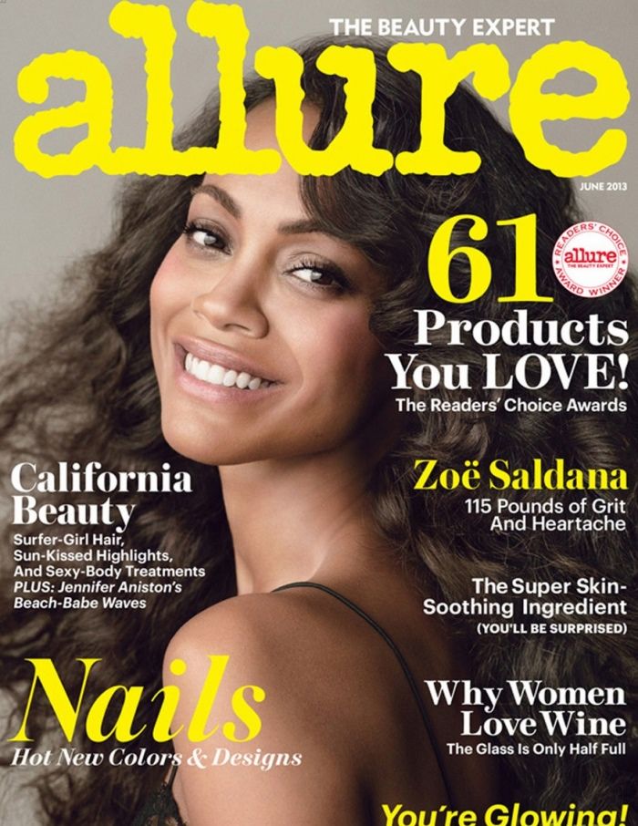 Zoe Saldana's Weight Revealed On Allure Cover, Sociologist Says Could ...