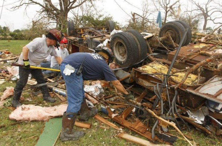 First responders search for Moore Tornado Survivors