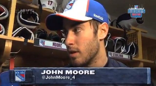John Moore Defensemen For The New York Rangers