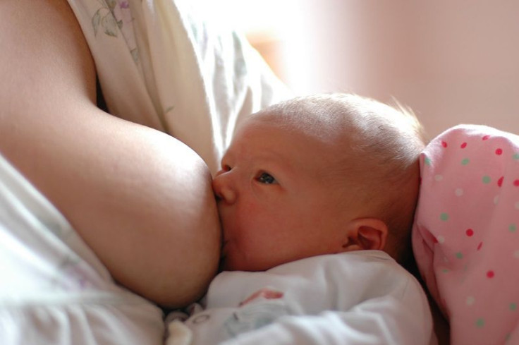 Breastfeeding a baby