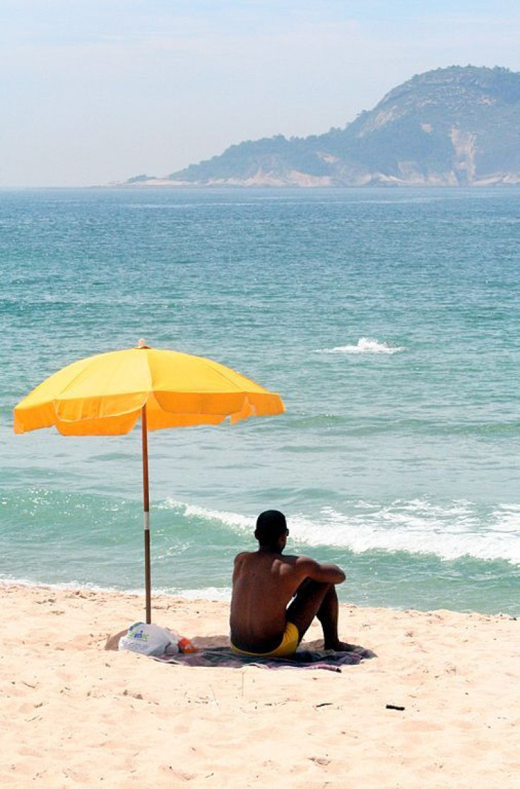 Man under an umbrella