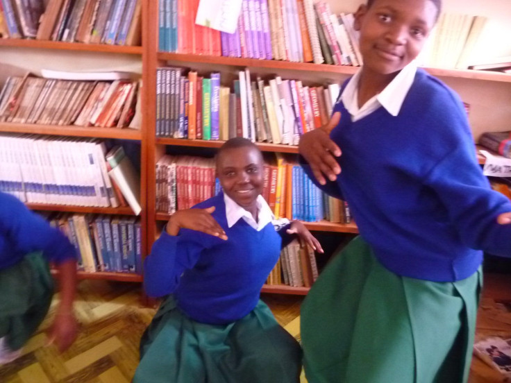 East African girls practicing self-defense