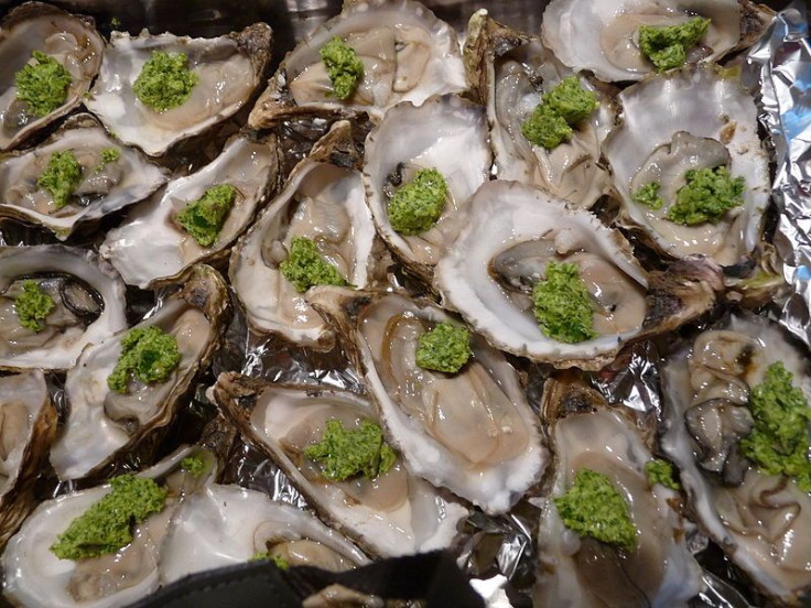 Grilled Oyster Shooters