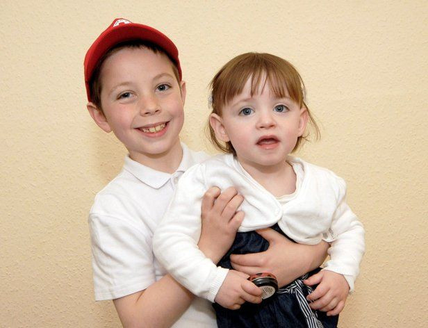 Harry Flynn has been giving his little sister Isabelle life-saving resuscitation since she was just eight-weeks-old. (SWNS)