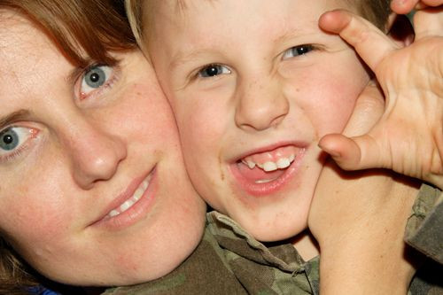 Mother and son