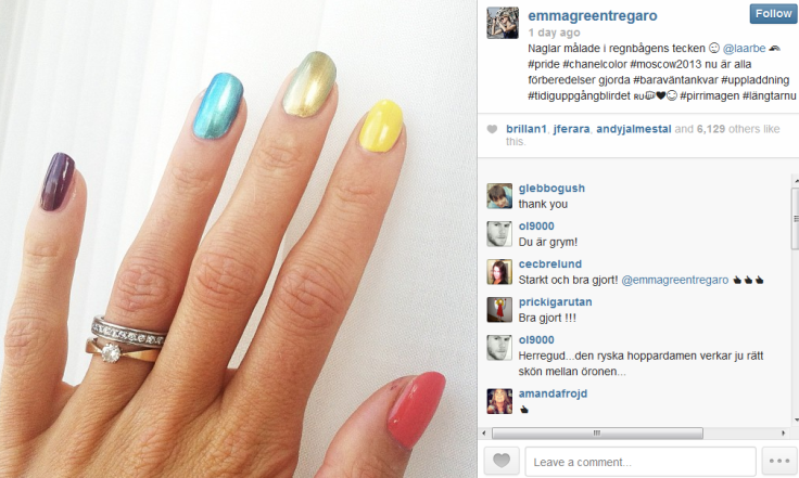 Emma Green Tregaro Rainbow Fingernails