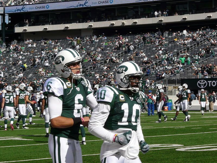 Mark_Sanchez and Santonio Holmes of the NY Jets