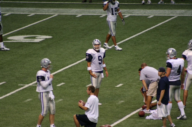 Tony Romo at practice