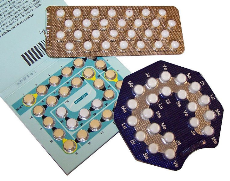 Different packets of birth control pills